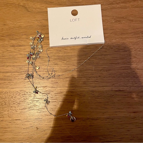 BNWT LOFT long gold necklace - Picture 3 of 12